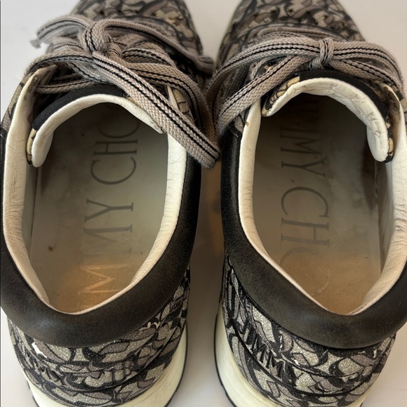 Jimmy Choo Monochrome Patterned Sneakers - Picture 13 of 15